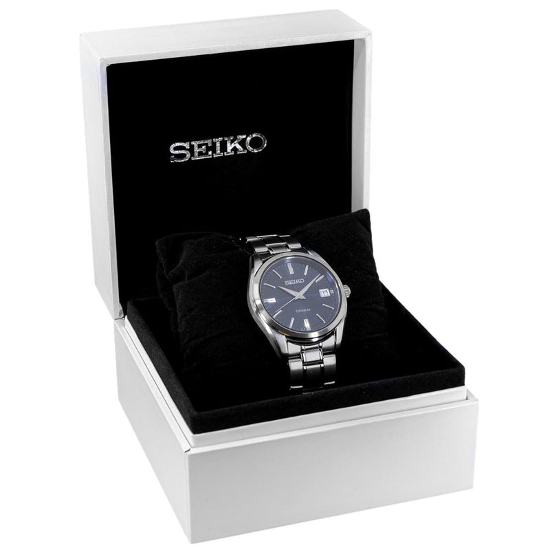Seiko Men\'s SUR373P1 Dial Watch Blue Heren Titanium