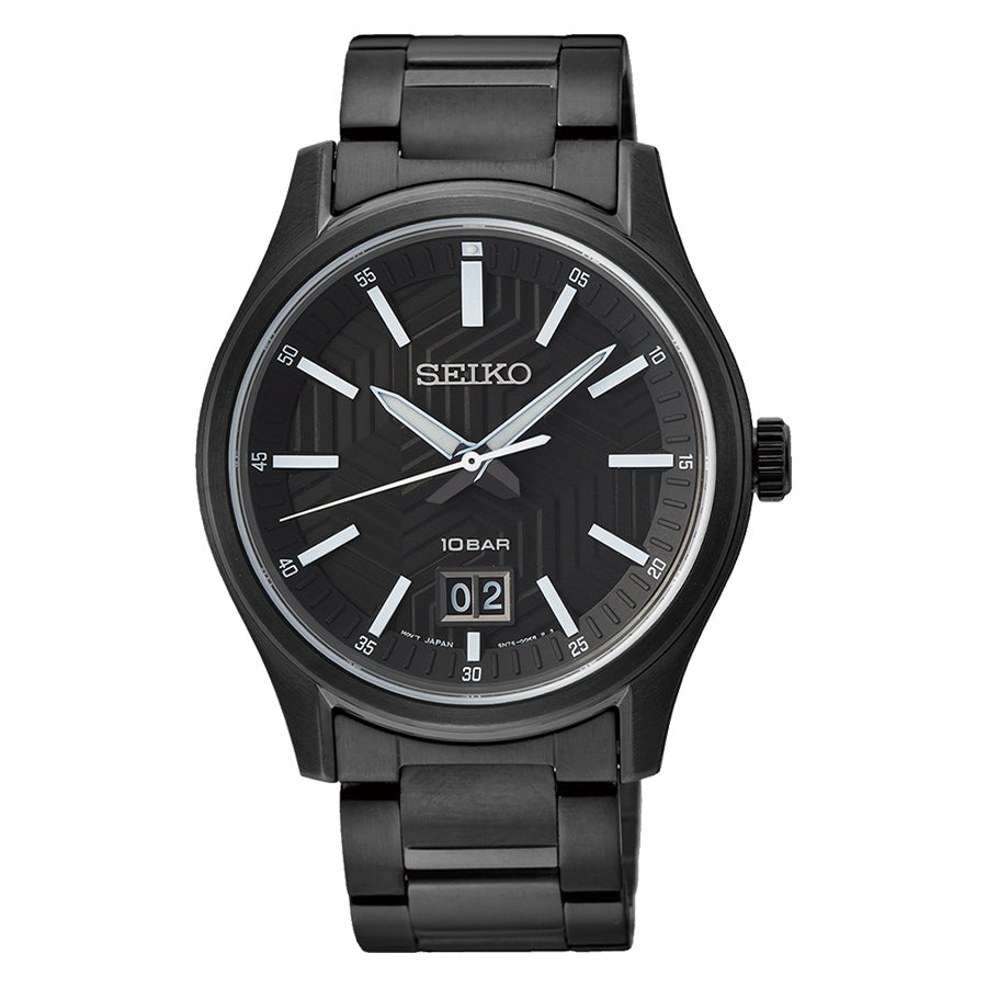 SUR515P1-Seiko Men's SUR515P1 Discover More Black Dial Watch
