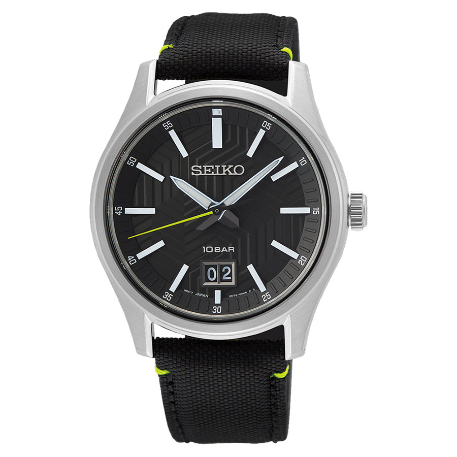 SUR517P1-Seiko Men's SUR517P1 Discover More Black Dial Watch