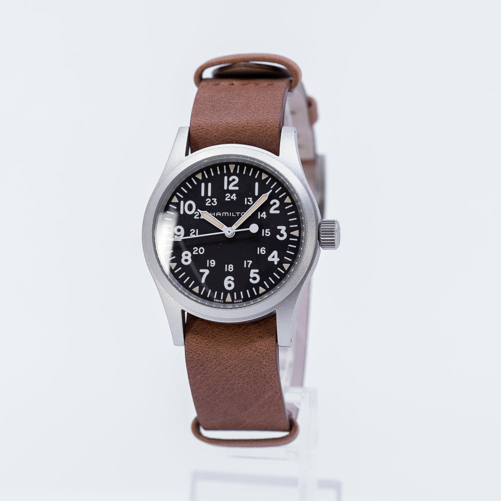 H69439531-Hamilton Men's H69439531 Khaki Field Black Dial Watch