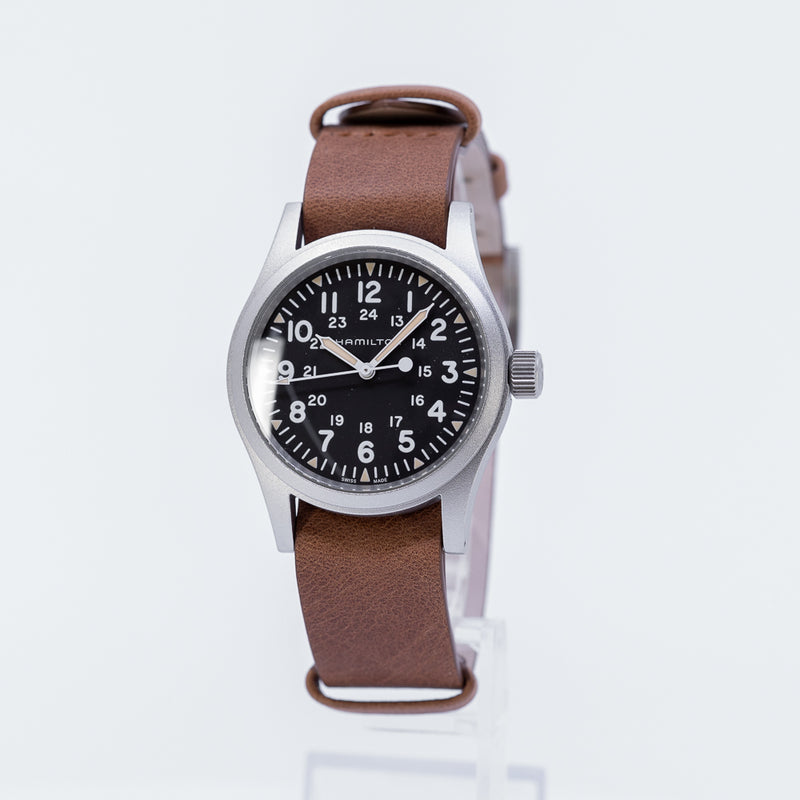 H69439531-Hamilton Men's H69439531 Khaki Field Black Dial Watch