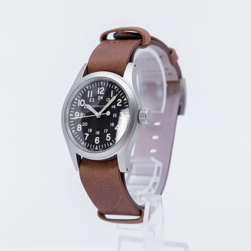 H69439531-Hamilton Men's H69439531 Khaki Field Black Dial Watch