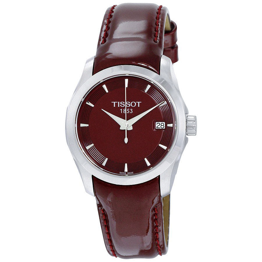 T0352101637100-Tissot Ladies T035.210.16.371.00 Couturier Red Dial Watch