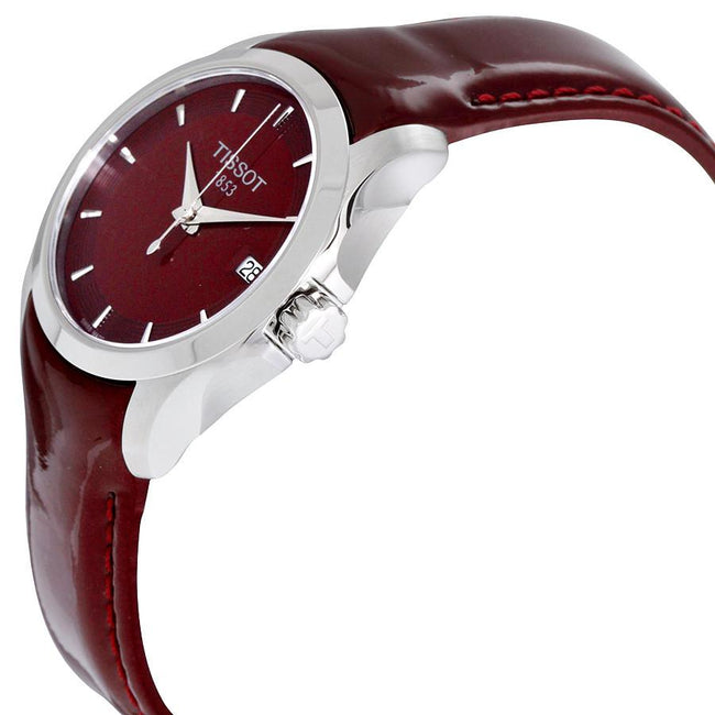 T0352101637100-Tissot Ladies T035.210.16.371.00 Couturier Red Dial Watch