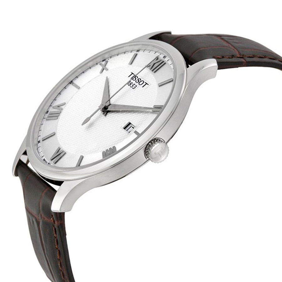 T0636101603800-Tissot Men's T063.610.16.038.00 Tradition Silver Dial Watch