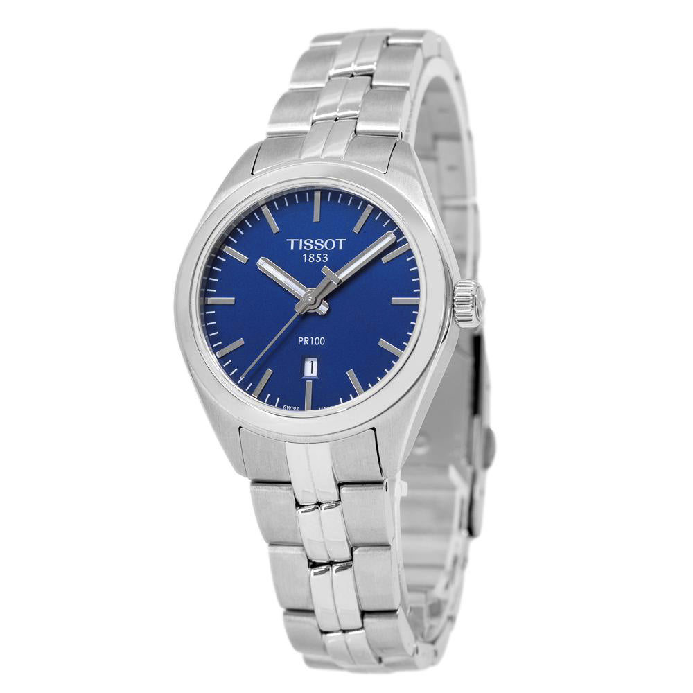 T1012101104100-Tissot Ladies 	T101.210.11.041.00 PR100 Blue Dial Watch