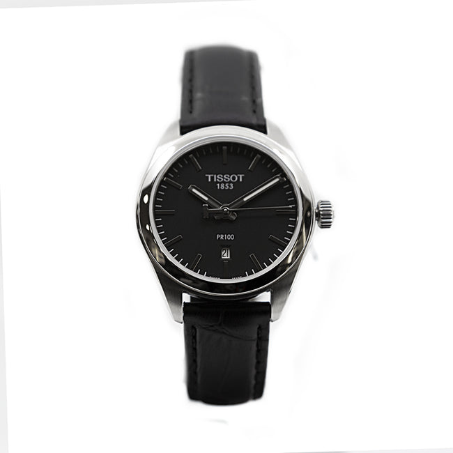 T1012101605100-Tissot Ladies T101.210.16.051.00 T-Classic Black Dial  Watch
