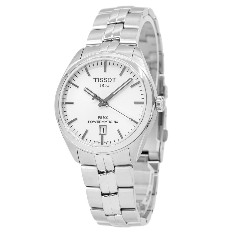 T1014071103100-Tissot Men's T101407110310 T-Classic PR 100 White Dial Watch