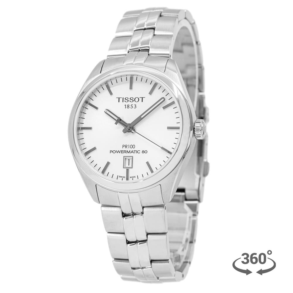 T1014071103100-Tissot Men's T101407110310 T-Classic PR 100 White Dial Watch