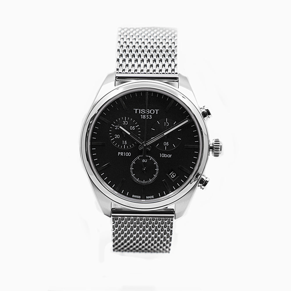 T1014171105101-Tissot Men's T101.417.11.051.01 PR 100 Chronograph Watch