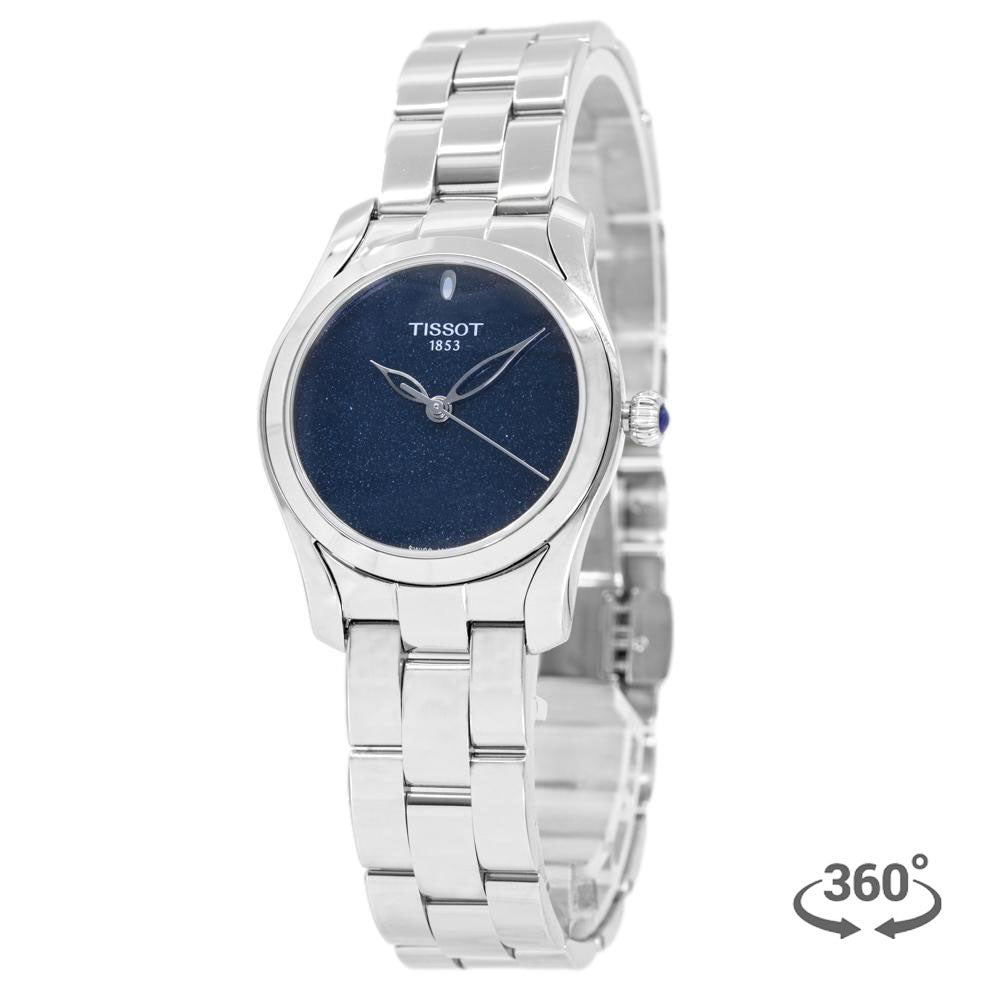 T1122101104100-Tissot Ladies T112.210.11.041.00 T-Wave Blue Dial Watch