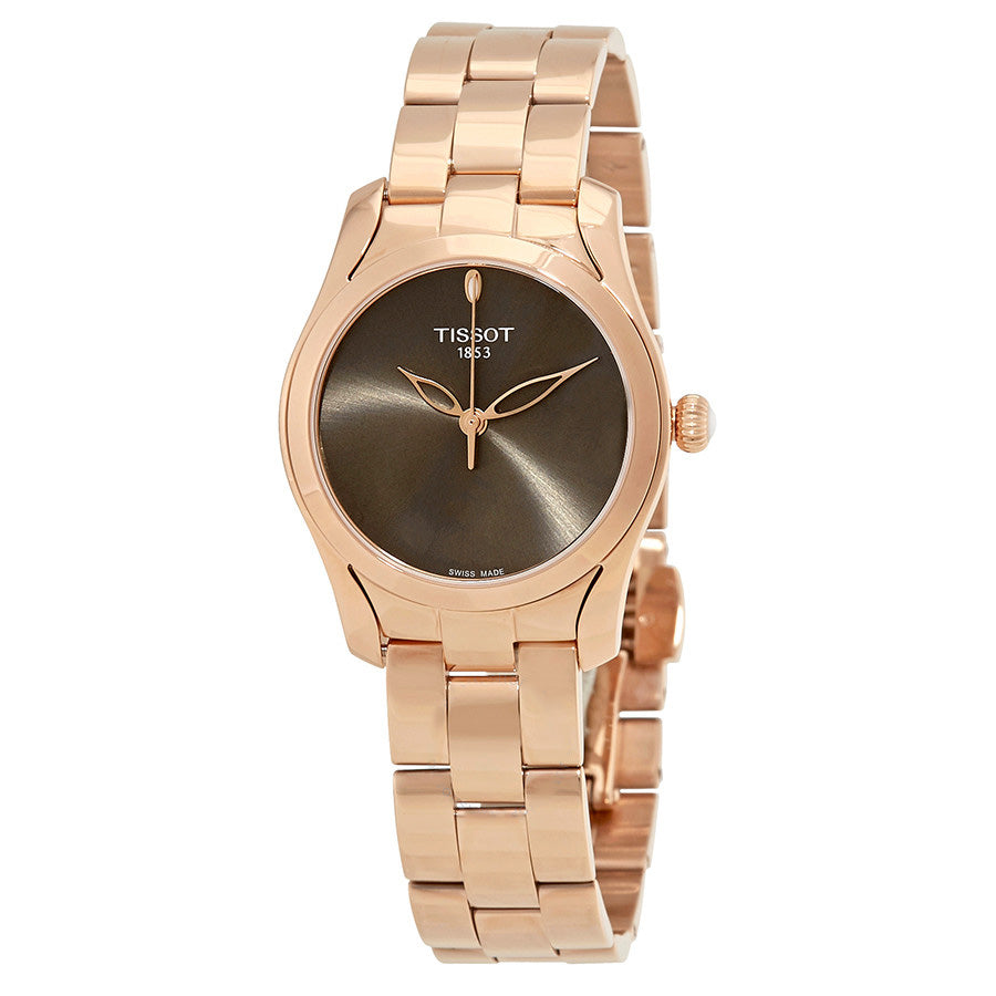 T1122103306100-Tissot Ladies T1122103306100 T-Lady Rose Gold PVD Watch