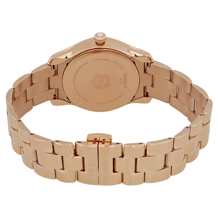 T1122103306100-Tissot Ladies T1122103306100 T-Lady Rose Gold PVD Watch