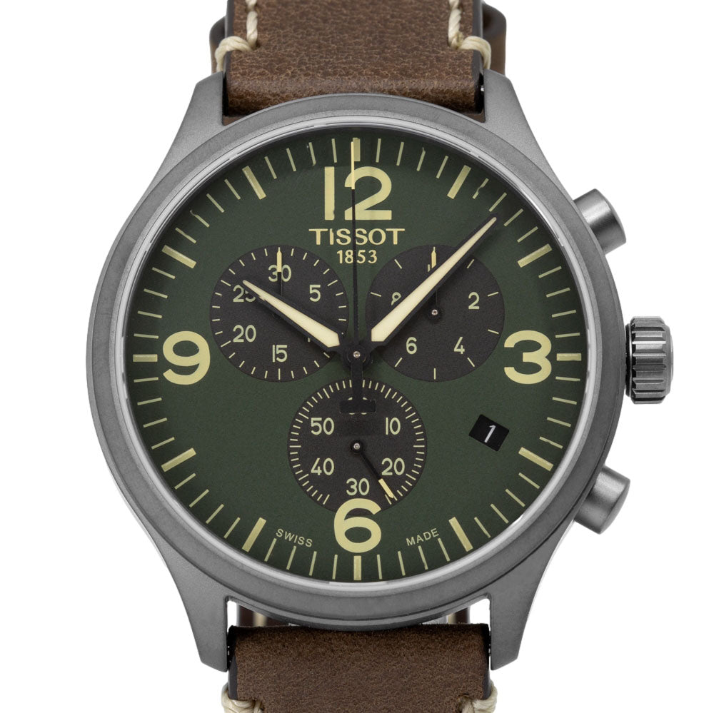 T1166173609700-Tissot Men's T116.617.36.097.00 Chrono XL Green Dial Watch