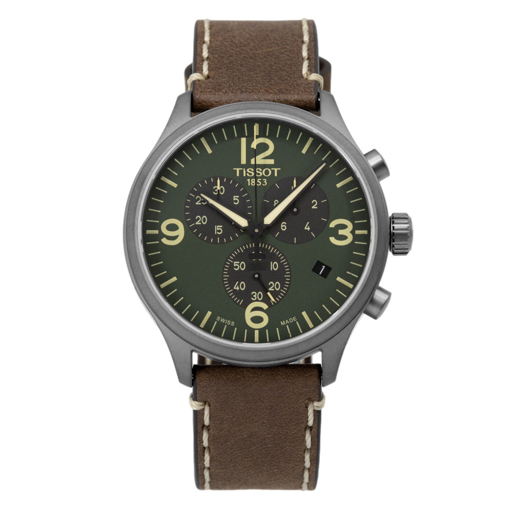 T1166173609700-Tissot Men's T116.617.36.097.00 Chrono XL Green Dial Watch