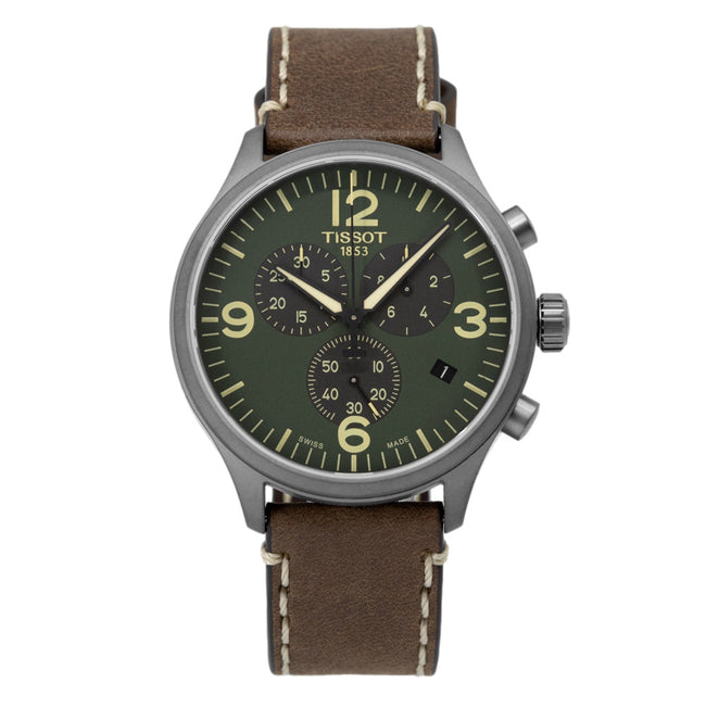 T1166173609700-Tissot Men's T116.617.36.097.00 Chrono XL Green Dial Watch