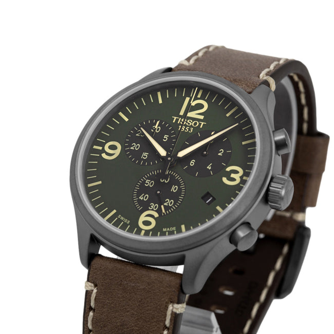 T1166173609700-Tissot Men's T116.617.36.097.00 Chrono XL Green Dial Watch
