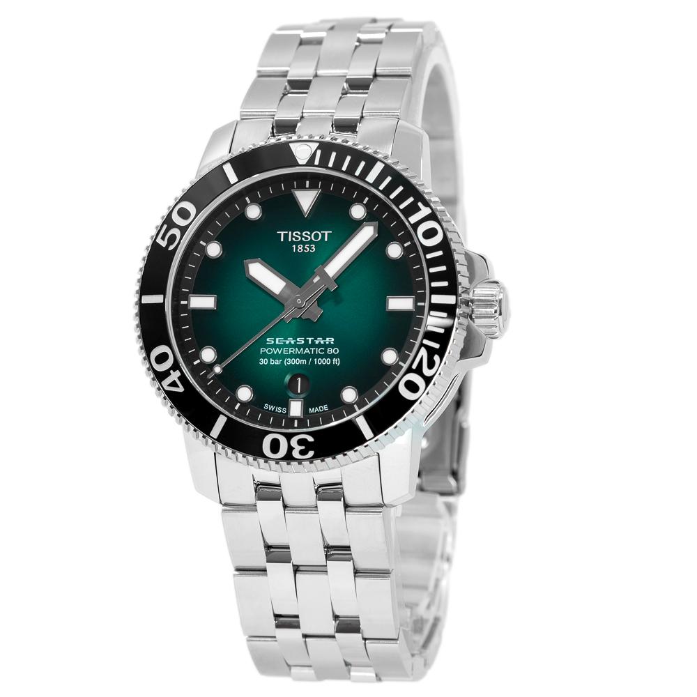 T1204071109101-Tissot T120.407.11.091.01 Seastar 1000 Green Dial Watch