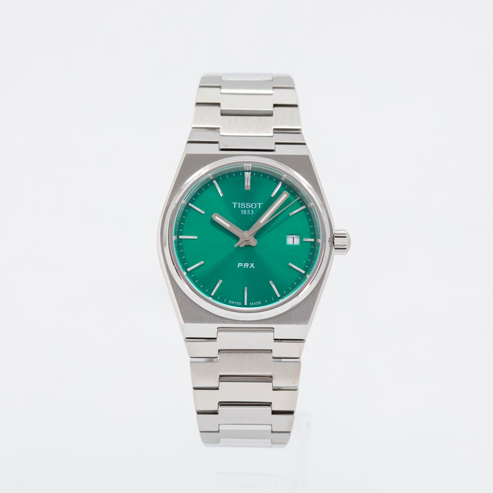 T1372101108100-Tissot Ladies T137.210.11.081.00 PRX Green Dial 35mm Watch