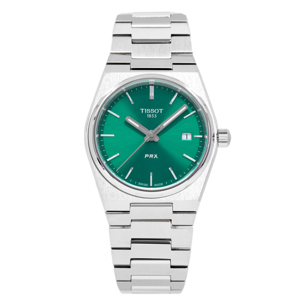 T1372101108100-Tissot Ladies T137.210.11.081.00 PRX Green Dial 35mm Watch