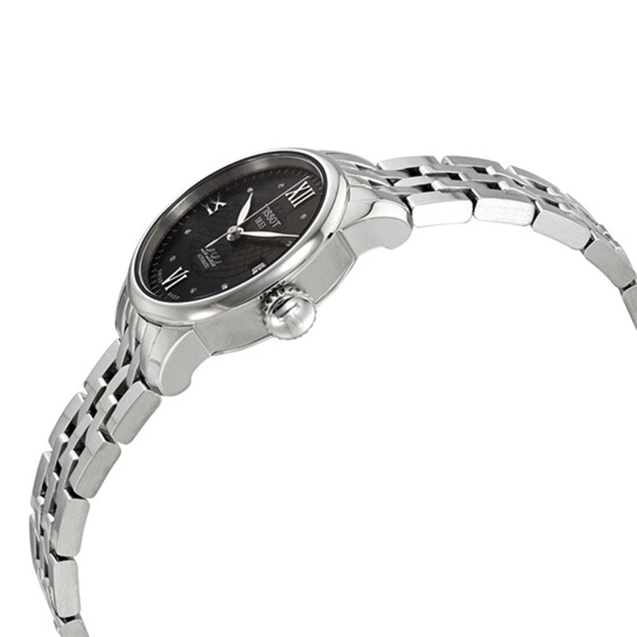 T41118356-Tissot Ladies T41.1.183.56 Le Locle Black Dial Diamond Watch