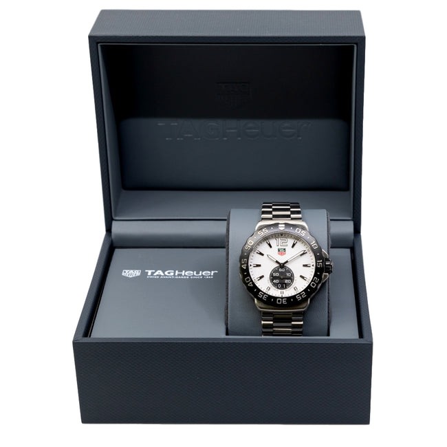 WAU1111.BA0858-Tag Heuer Men's WAU1111.BA0858 F1 White Dial Watch