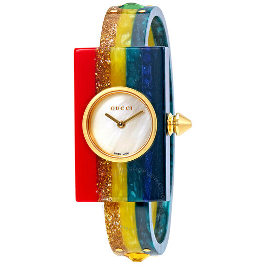 YA143520-Gucci Ladies YA143520 Studded Quartz Watch