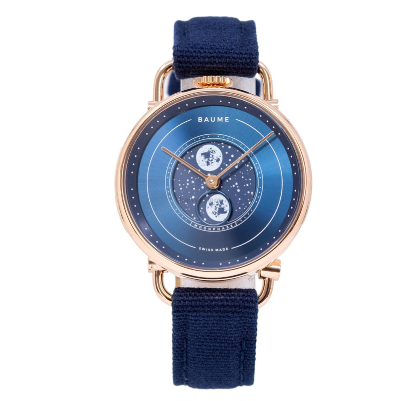 M0A10638-Baume & Mercier M0A10638 Moonphase Blue Dial Watch