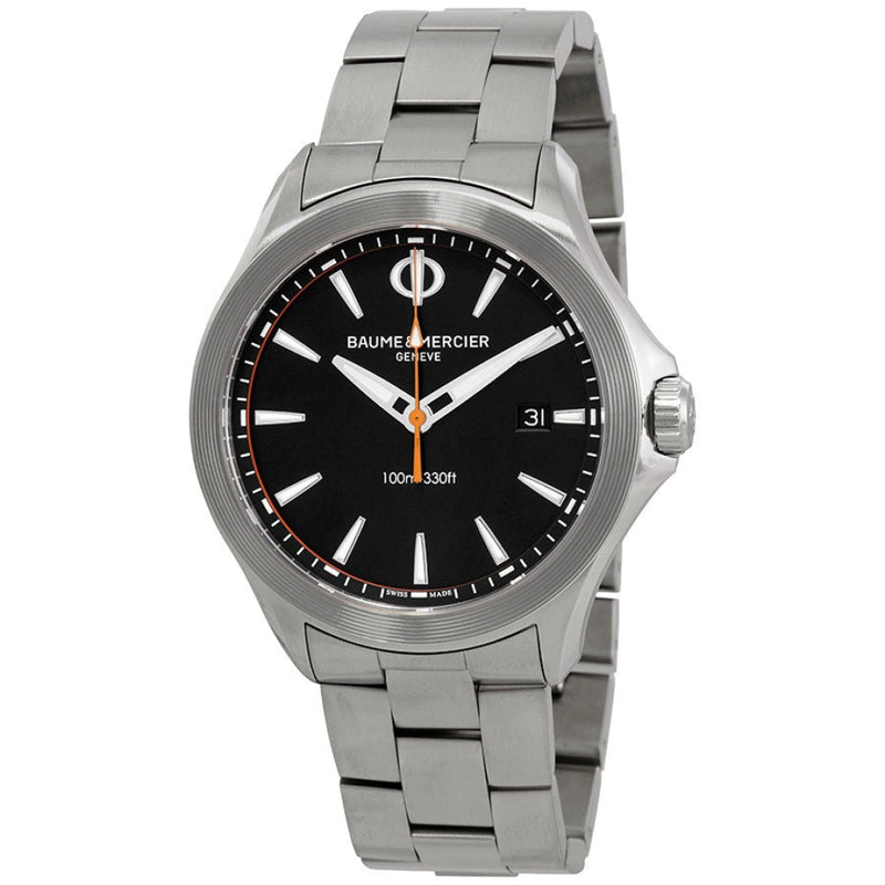 MOA10412-Baume&Mercier Men's MOA10412 Clifton Club Black Dial Watch 