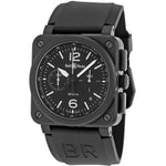 Bell & Ross Men's BR0394-BL-CE Aviation Chronograph Steel Automatic Watch