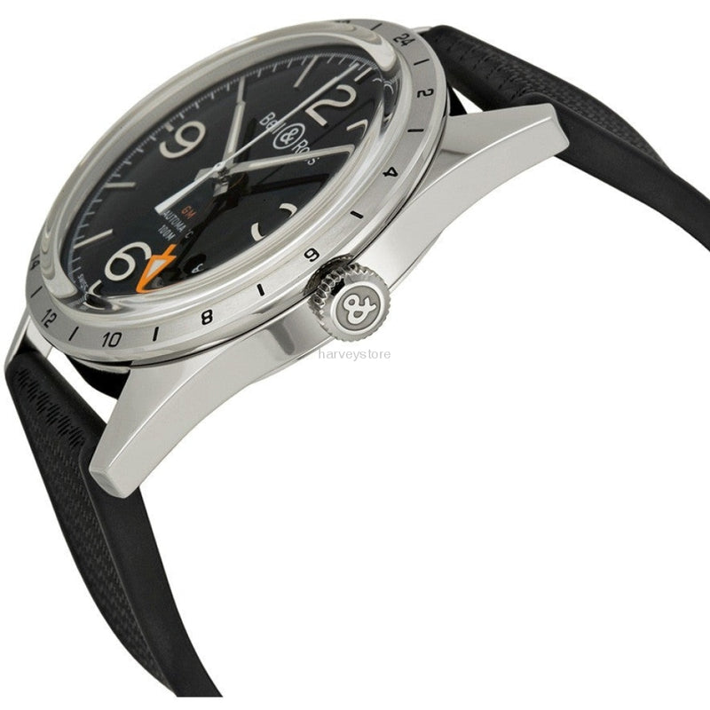 Bell & Ross Men's BRV123-BL-GMT/SRB Vintage GMT 24H Automatic Watch