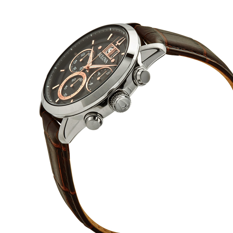Bulova Men\'s 96B311 Sutton Chronograph Black Dial Watch