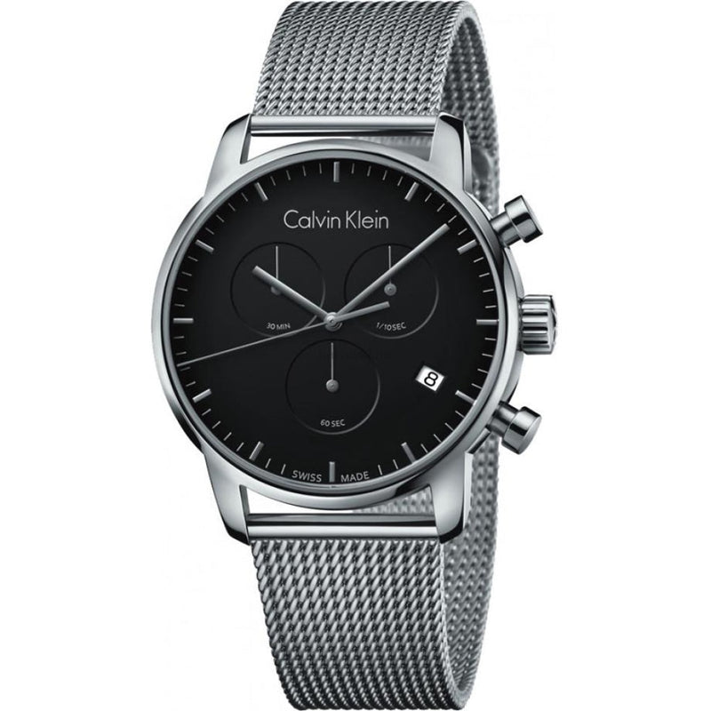 Ck Calvin Klein Mens K2G27121 City Black Dial Cronograph Watch Watch