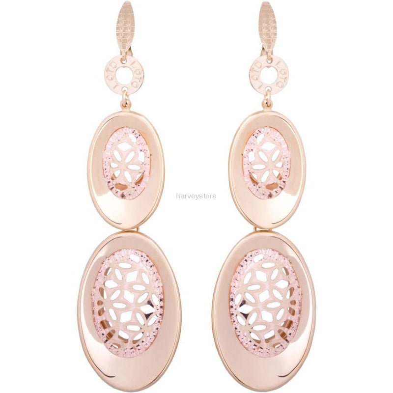 Earrings 18Kt Gold Two Colors (Yellow / Pink)
