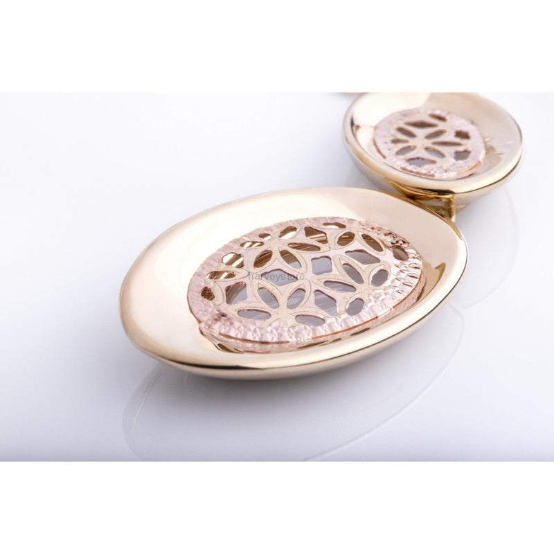 Earrings 18Kt Gold Two Colors (Yellow / Pink)