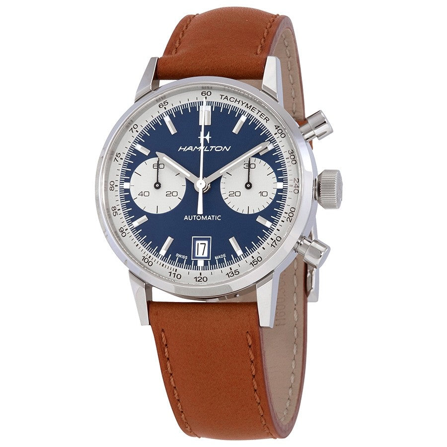 H38416541 -Hamilton Men's H38416541 Intra-Matic Blue Dial Watch