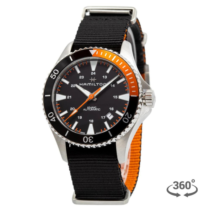 H82305931-Hamilton Men's H82305931 Khaki Navy Scuba Black Dial Watch