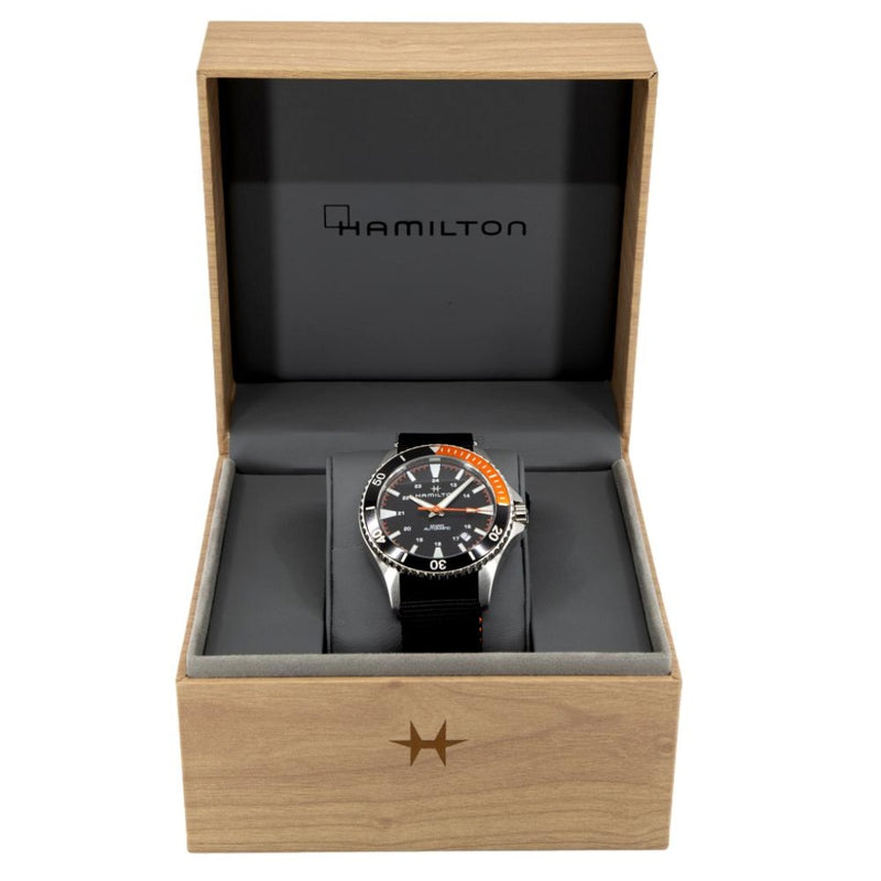 H82305931-Hamilton Men's H82305931 Khaki Navy Scuba Black Dial Watch