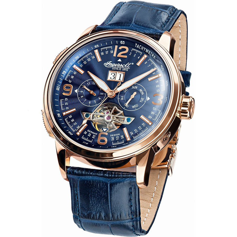INI00301-Ingersoll Men's  I00301 The Regent Auto Blue Dial Watch