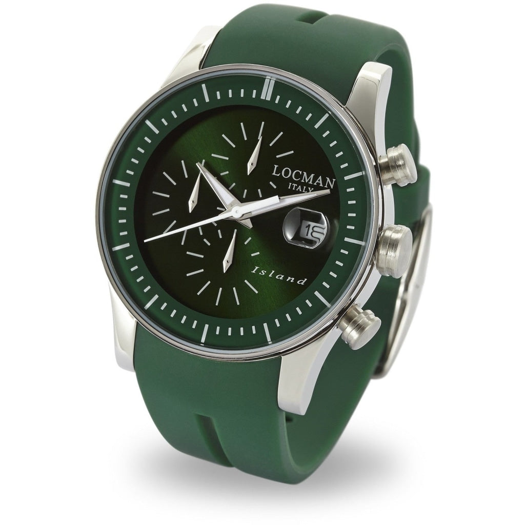 Locman Island 062000Gw-Grwsig Chronograph Quartz Mens Watch Watch