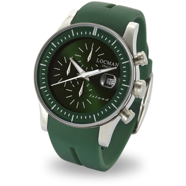 Locman Island 062000Gw-Grwsig Chronograph Quartz Mens Watch Watch