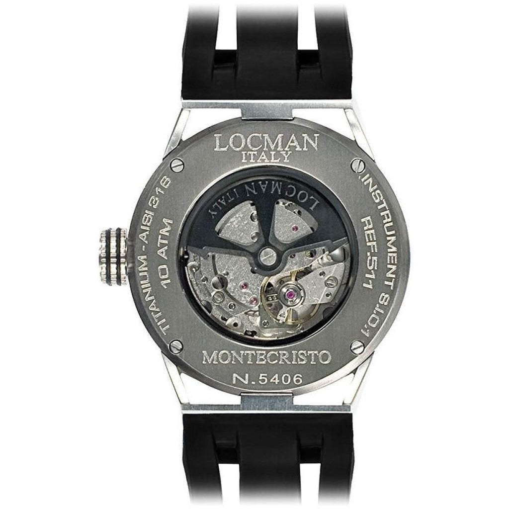 Locman Montecristo Mens 051100Bkfrd0Gok Stainless Steel. Titan Automatico Watch Watch