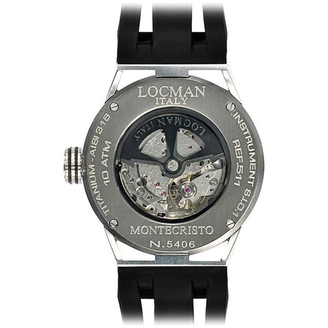 Locman Montecristo Mens 051100Bkfrd0Gok Stainless Steel. Titan Automatico Watch Watch