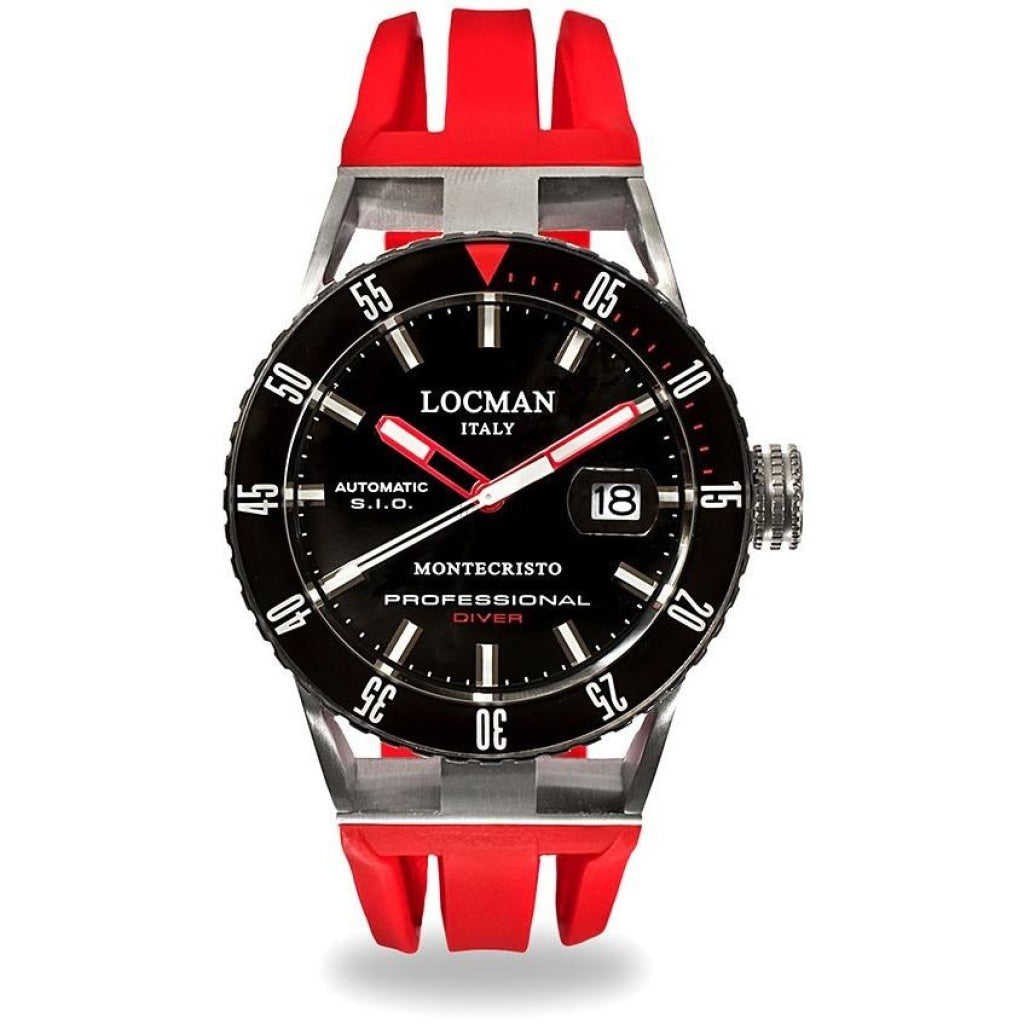 Locman Montecristo Mens 051300Krbknksir Stainless Steel. Titan Automatico Watch Watch