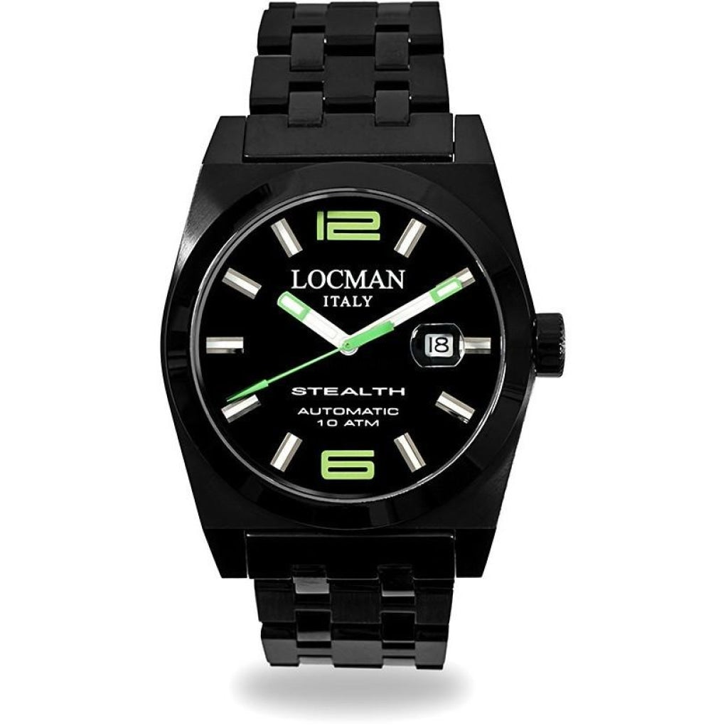 Locman Stealth Mens 0205Bkbkngr0Brkk Stainless Steel. Titan Automatico Watch Watch