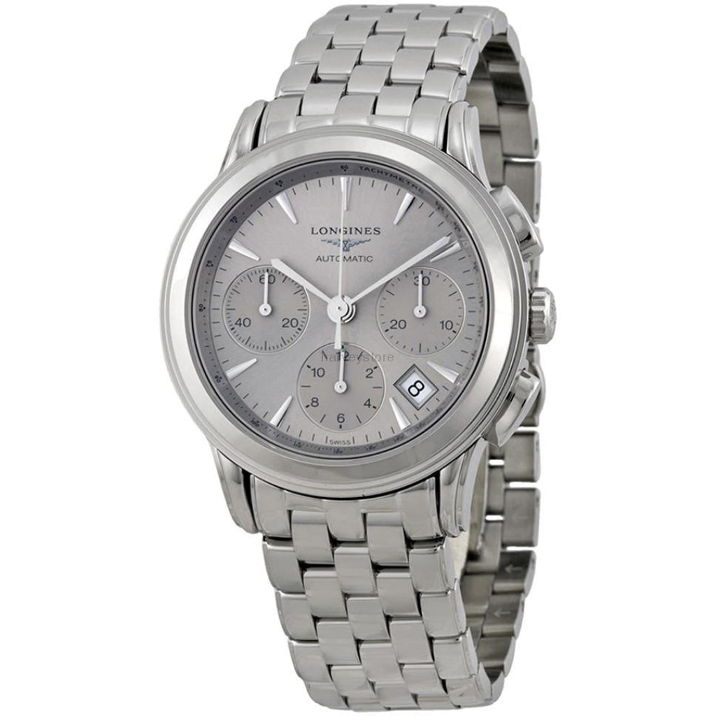 Longines Man`s L48034726 Flagship Silver Dial Chronograph Automatic Watch Watch