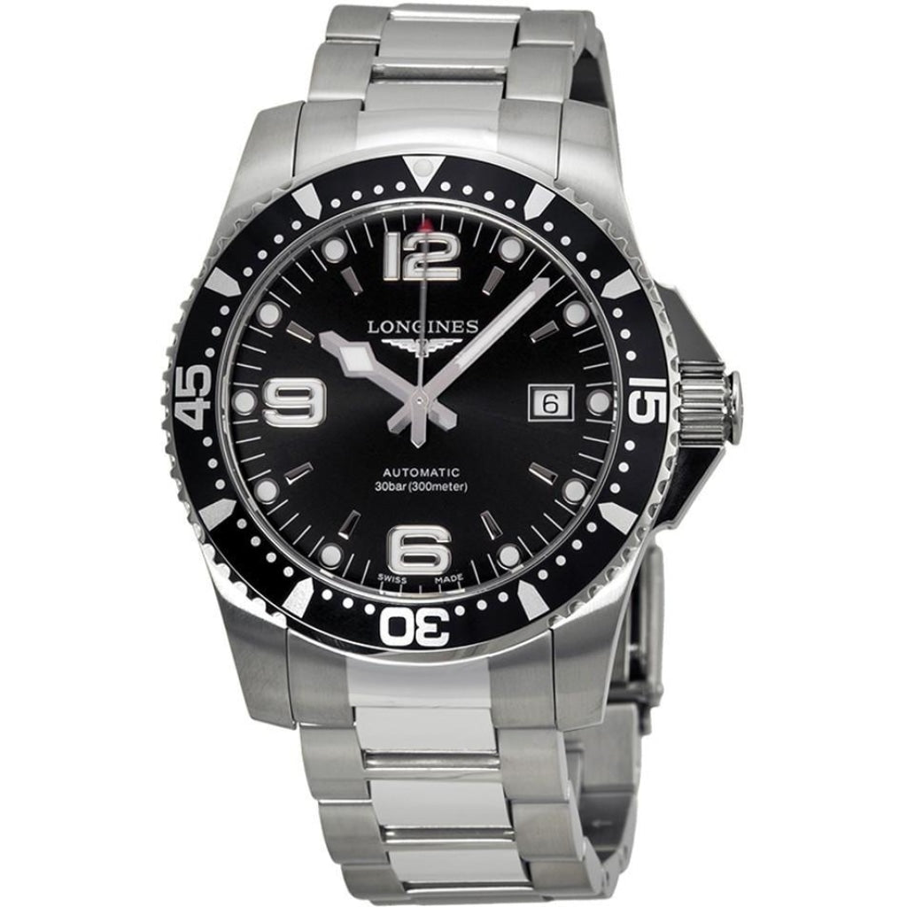 Longines Men`s L36424566 Black Dial Hydroconquest Automatic Diver Watch Watch
