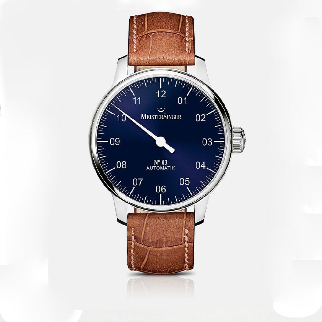 AM908-MeisterSinger Men's AM908 N.03 Blue Dial Watch