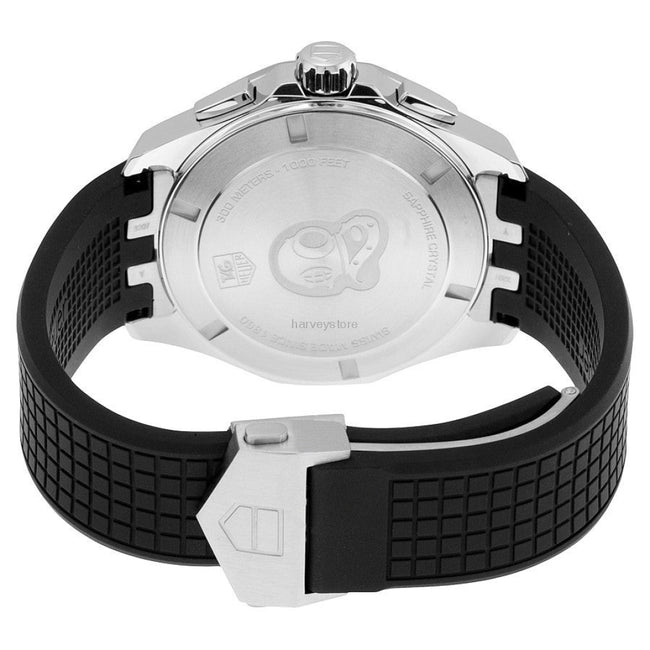 Tag Heuer Men's CAY1110.FT6041 Aquaracer Black Dial Chronograph Rubber