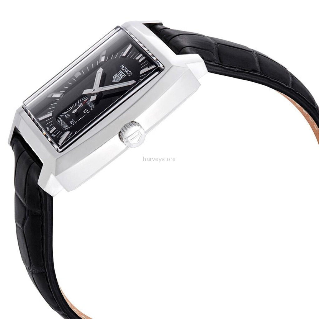 WAW131A.FC6177-Tag Heuer Men's WAW131A.FC6177 Monaco Black Dial Watch